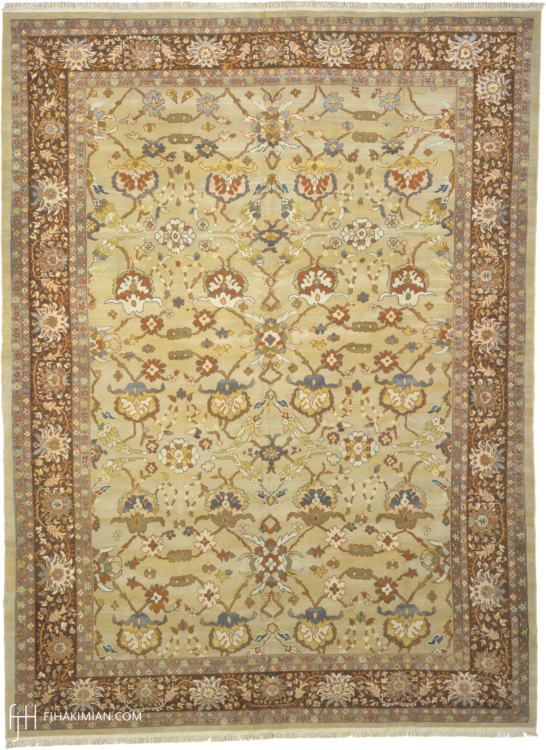 Custom Golden Coral Design | FJ Hakimian | Carpet Gallery in NY