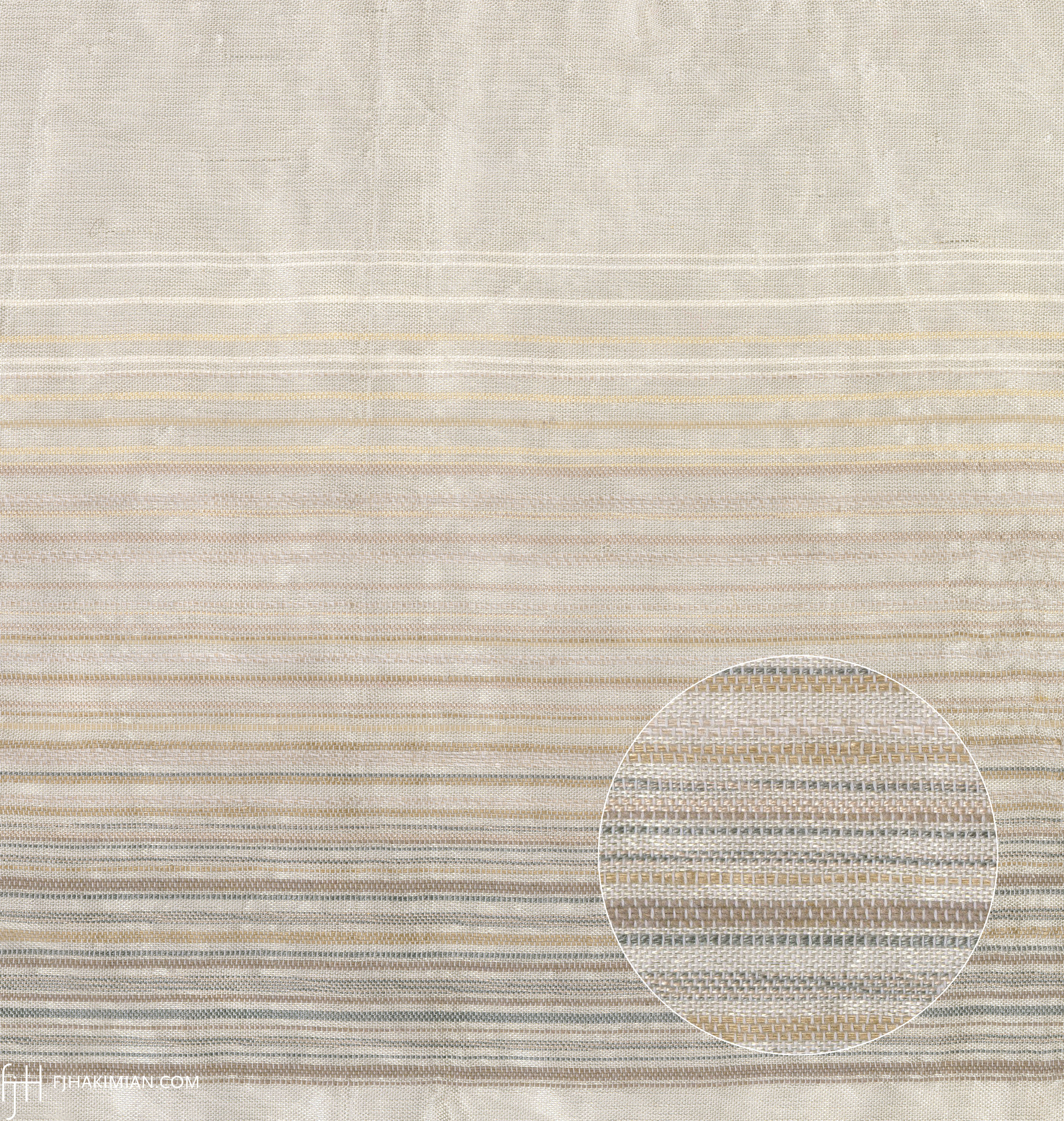 TO-Gradient Striped Copper Cotton Sheer Fabric | FJ Hakimian Carpet Gallery, New York 