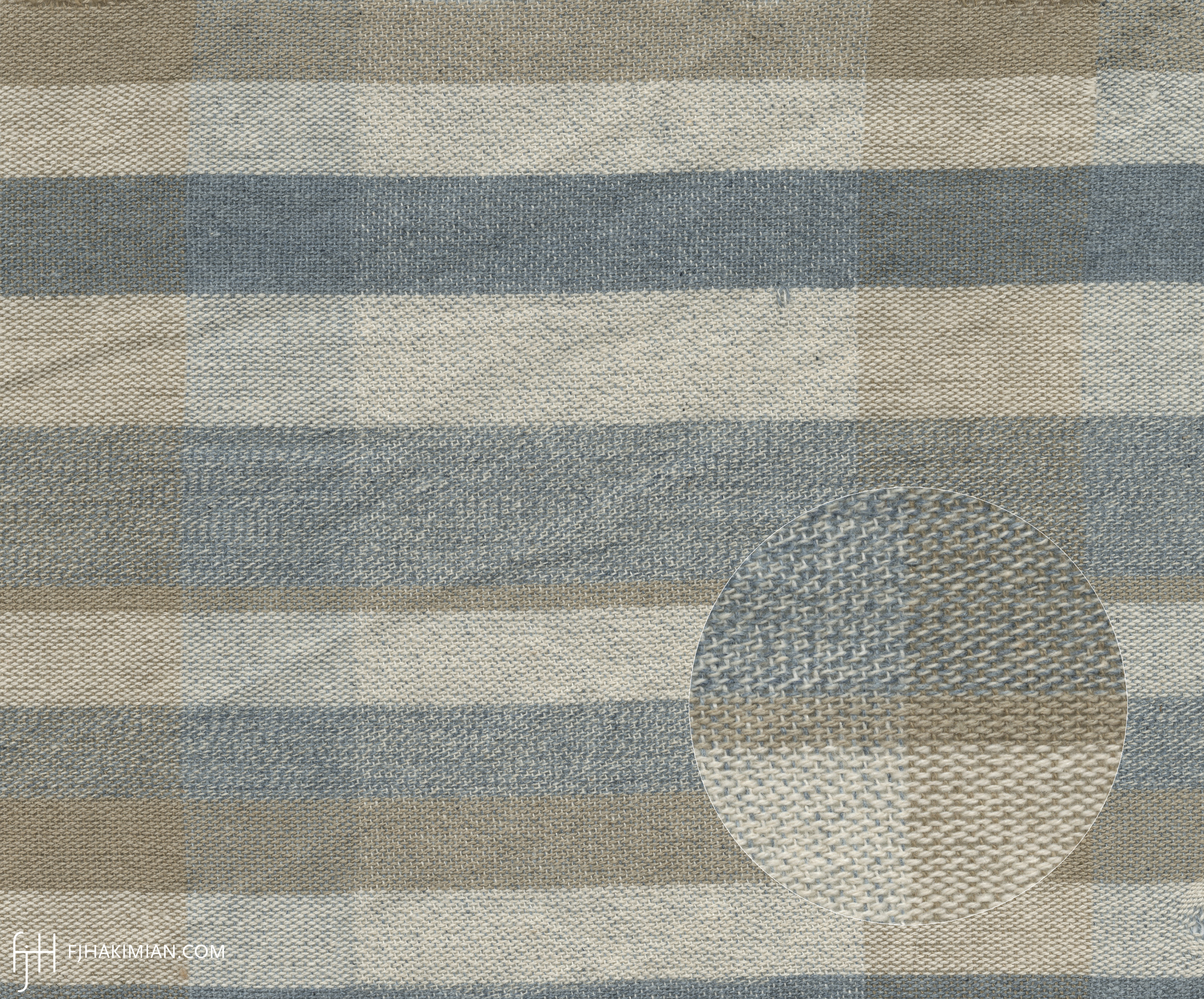 Upholstery Fabric WY-08L-Bone-Olive-Blue | FJ Hakimian